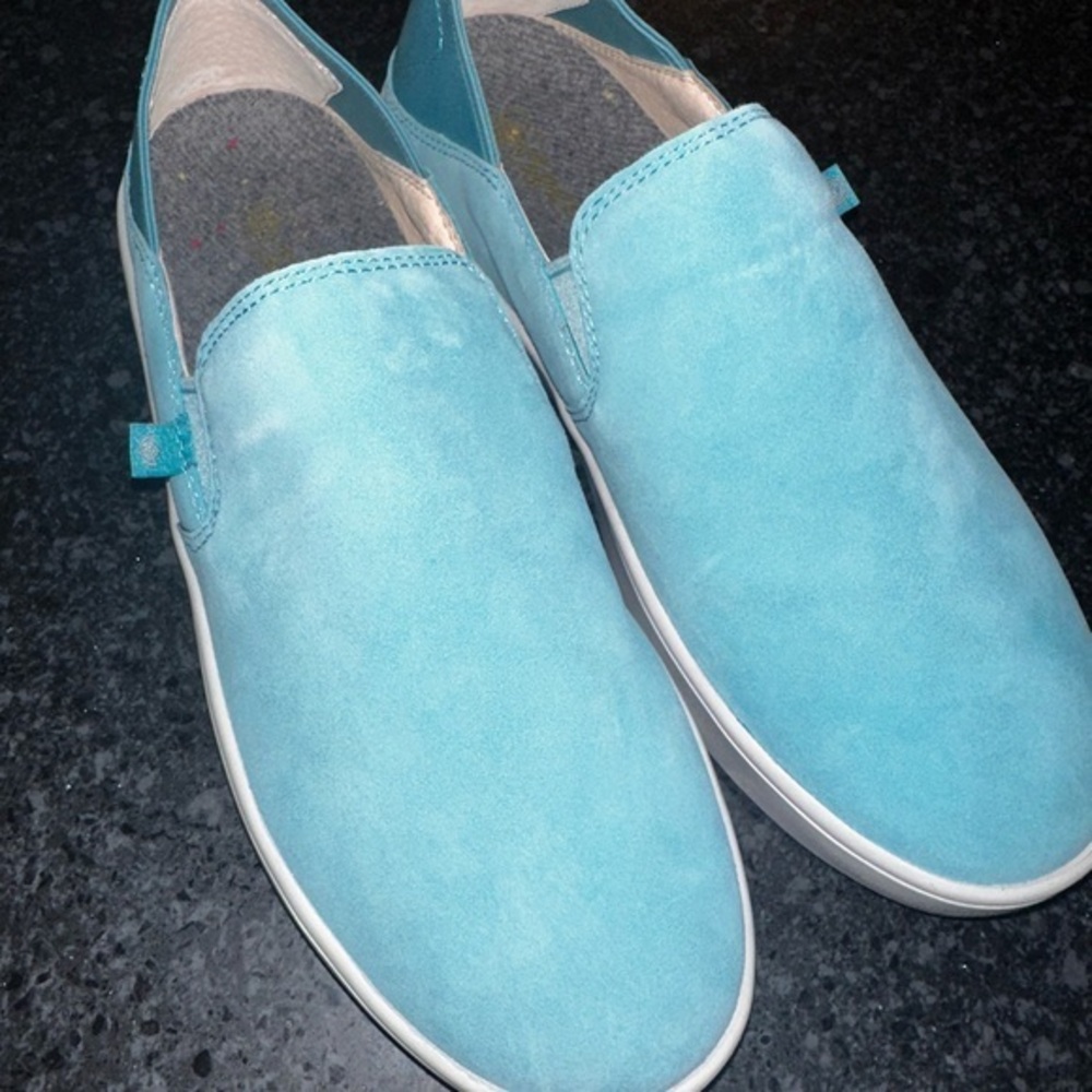 NIB Spenco Saylor Aqua Slip-On Sneakers Size 8D by Waco Shoe Company